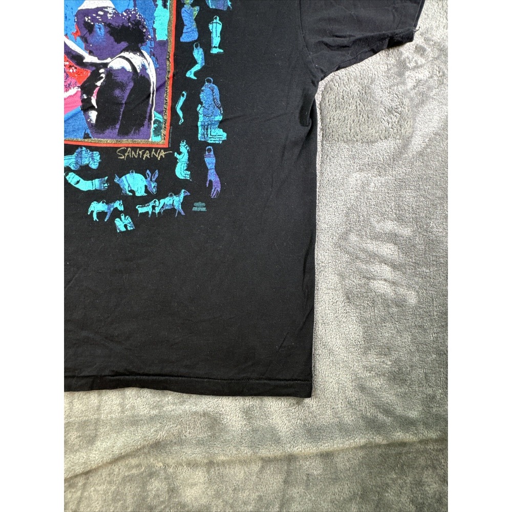 Vintage 90s Carlos‎ Santana Milagro T Shirt Single Stitch Tour Concert Rock XL - Picture 8 of 16
